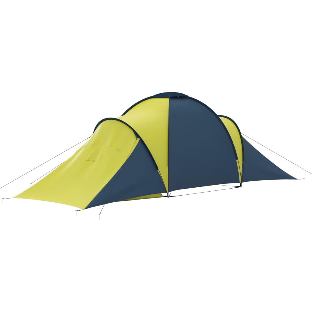 Campingtelt 6 Personer Blå Og Gul