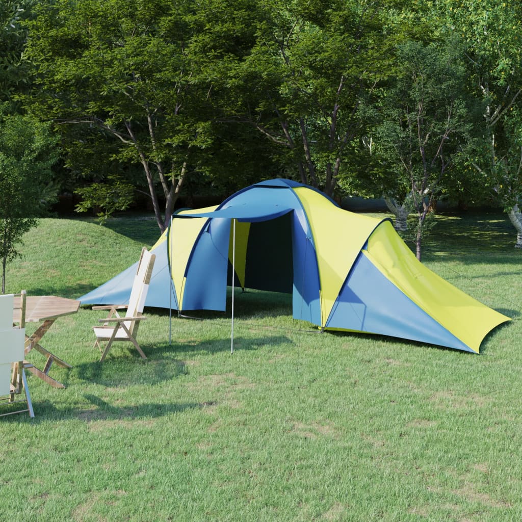 Campingtelt 6 Personer Blå Og Gul