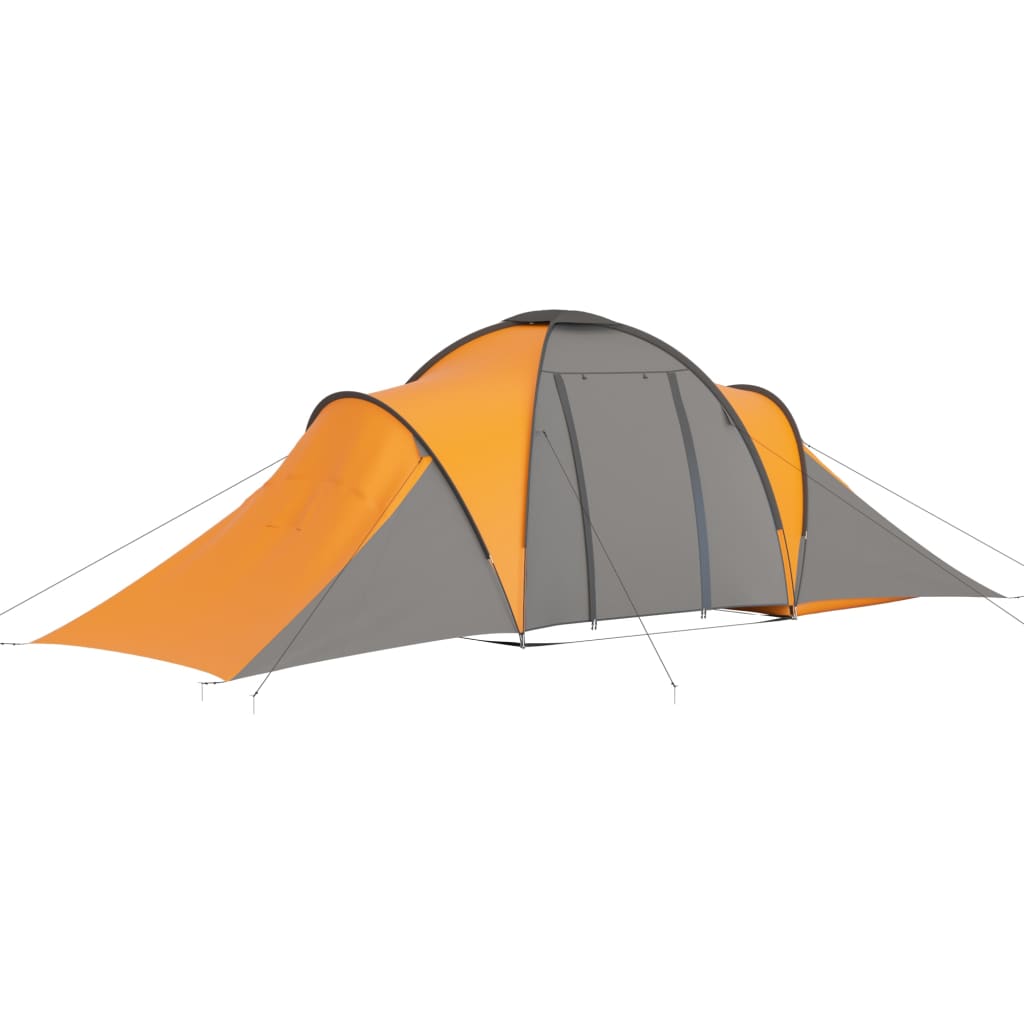 Campingtelt 6 Personer Grå Og Oransje