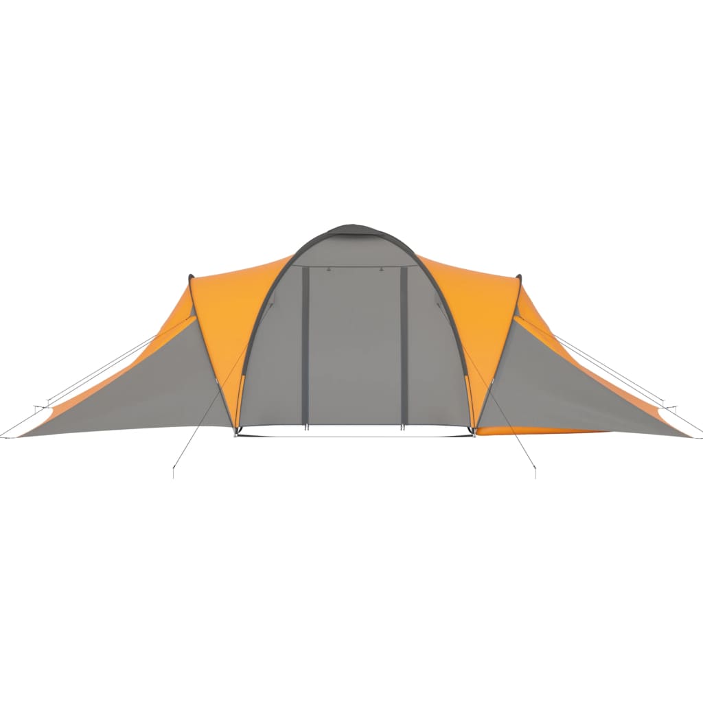 Campingtelt 6 Personer Grå Og Oransje