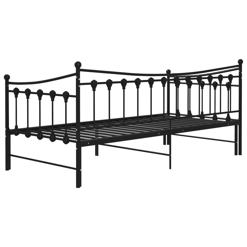 Uttrekkbar Ramme Til Sovesofa Svart Metall 90X200 Cm