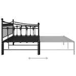 Uttrekkbar Ramme Til Sovesofa Svart Metall 90X200 Cm