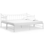 Uttrekkbar Ramme Til Sovesofa Hvit Metall 90X200 Cm