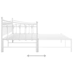 Uttrekkbar Ramme Til Sovesofa Hvit Metall 90X200 Cm