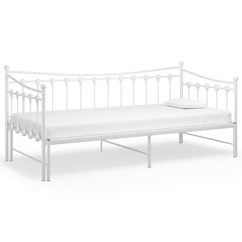 Uttrekkbar Ramme Til Sovesofa Hvit Metall 90X200 Cm