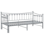 Uttrekkbar Ramme Til Sovesofa Grå Metall 90X200 Cm