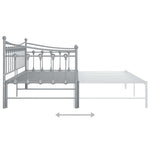 Uttrekkbar Ramme Til Sovesofa Grå Metall 90X200 Cm
