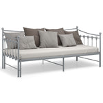 Uttrekkbar Ramme Til Sovesofa Grå Metall 90X200 Cm