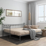 Uttrekkbar Ramme Til Sovesofa Grå Metall 90X200 Cm