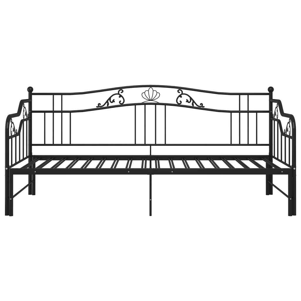 Uttrekkbar Ramme Til Sovesofa Svart Metall 90X200 Cm