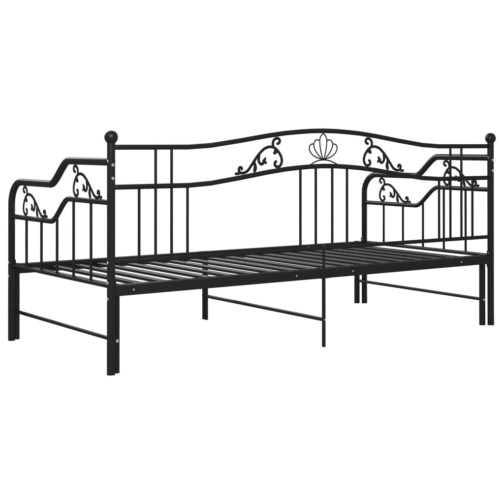 Uttrekkbar Ramme Til Sovesofa Svart Metall 90X200 Cm