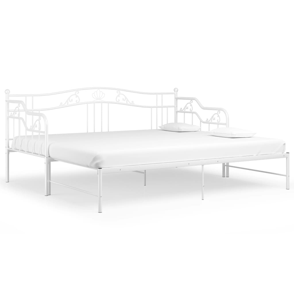 Uttrekkbar Ramme Til Sovesofa Hvit Metall 90X200 Cm