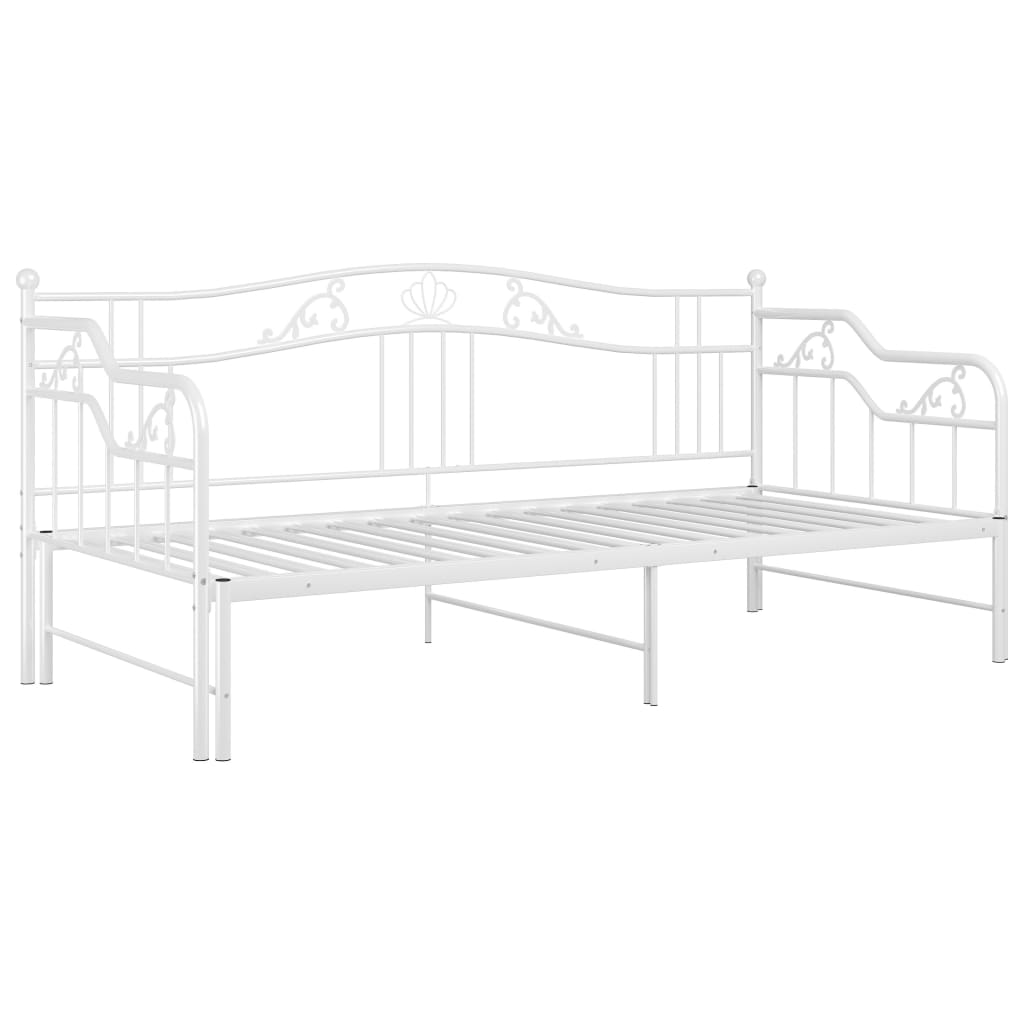 Uttrekkbar Ramme Til Sovesofa Hvit Metall 90X200 Cm