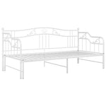 Uttrekkbar Ramme Til Sovesofa Hvit Metall 90X200 Cm
