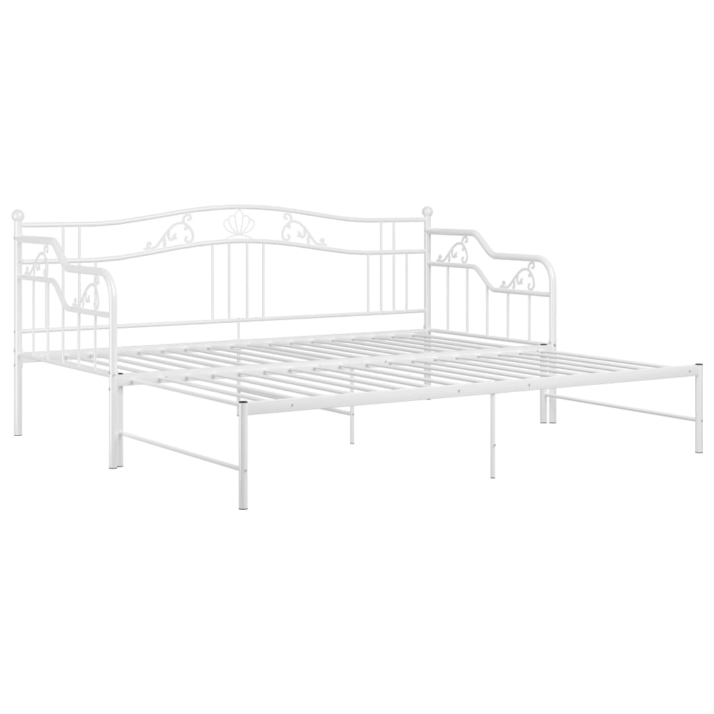 Uttrekkbar Ramme Til Sovesofa Hvit Metall 90X200 Cm