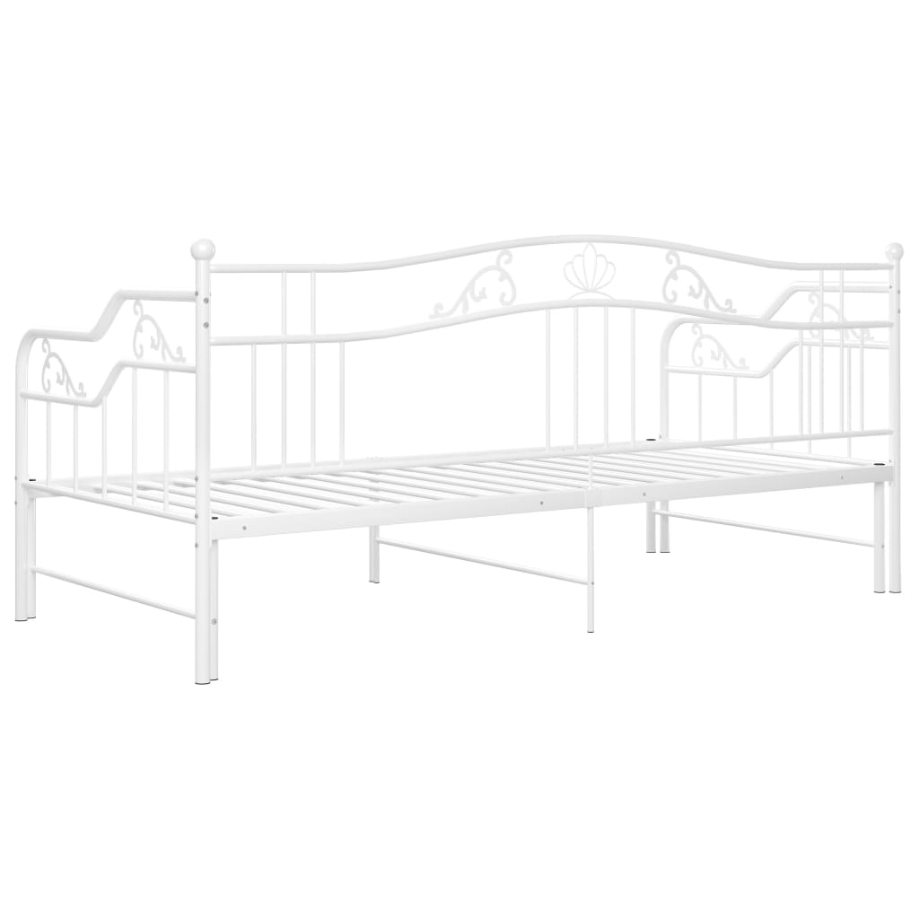 Uttrekkbar Ramme Til Sovesofa Hvit Metall 90X200 Cm