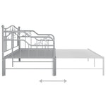 Uttrekkbar Ramme Til Sovesofa Grå Metall 90X200 Cm