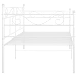 Ramme Til Sovesofa Hvit Metall 90X200 Cm