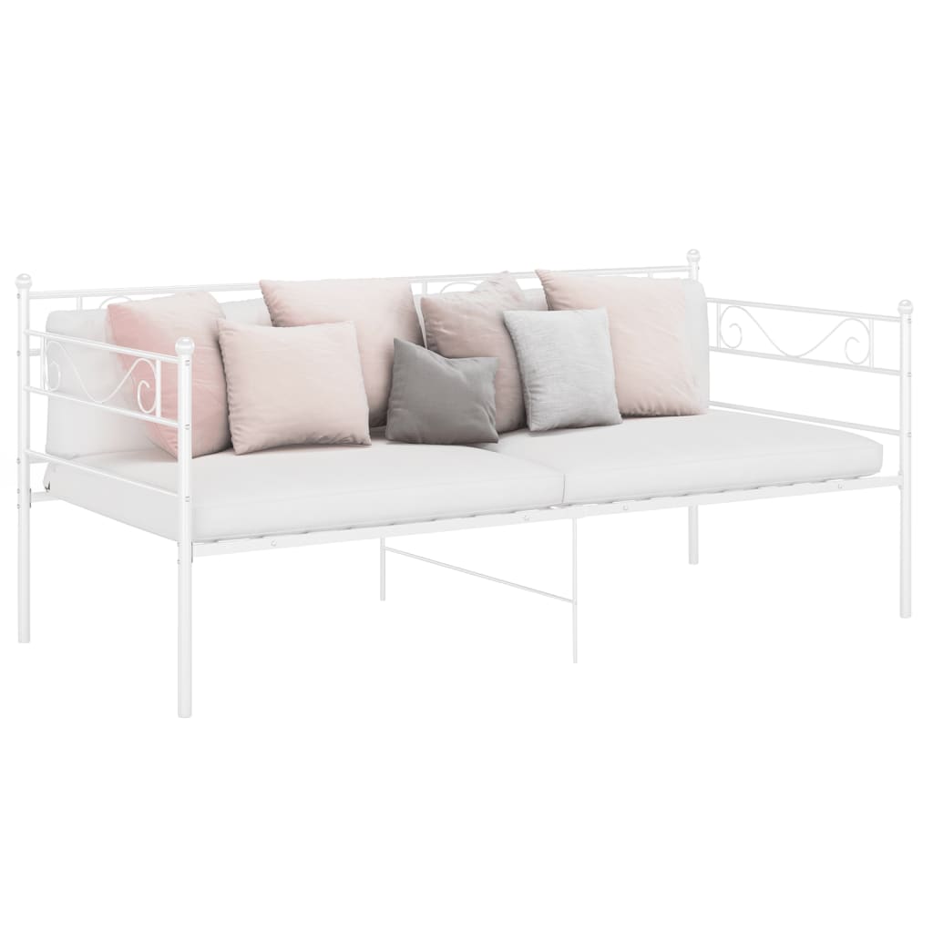 Ramme Til Sovesofa Hvit Metall 90X200 Cm