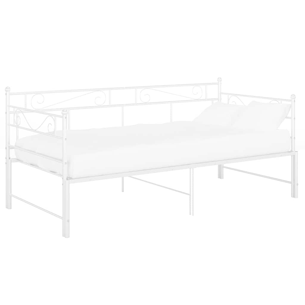 Uttrekkbar Ramme Til Sovesofa Hvit Metall 90X200 Cm
