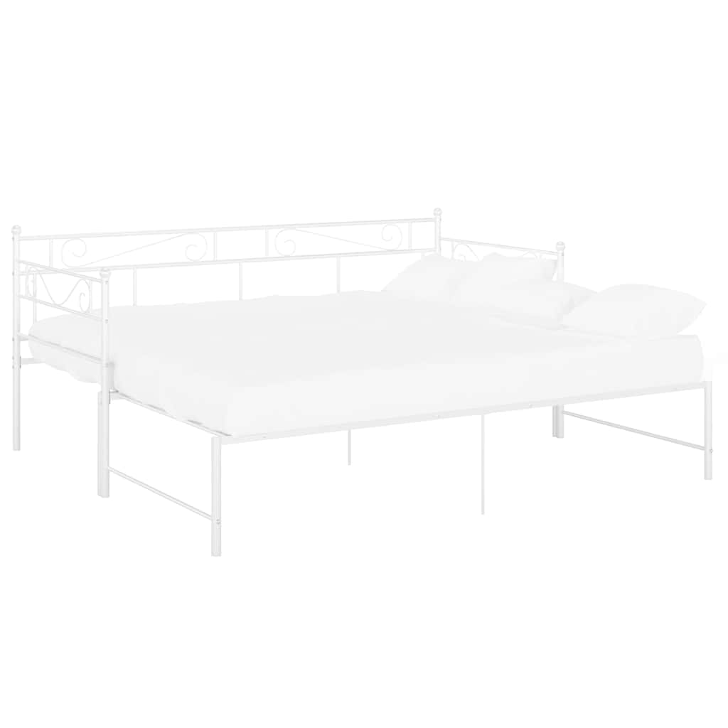 Uttrekkbar Ramme Til Sovesofa Hvit Metall 90X200 Cm