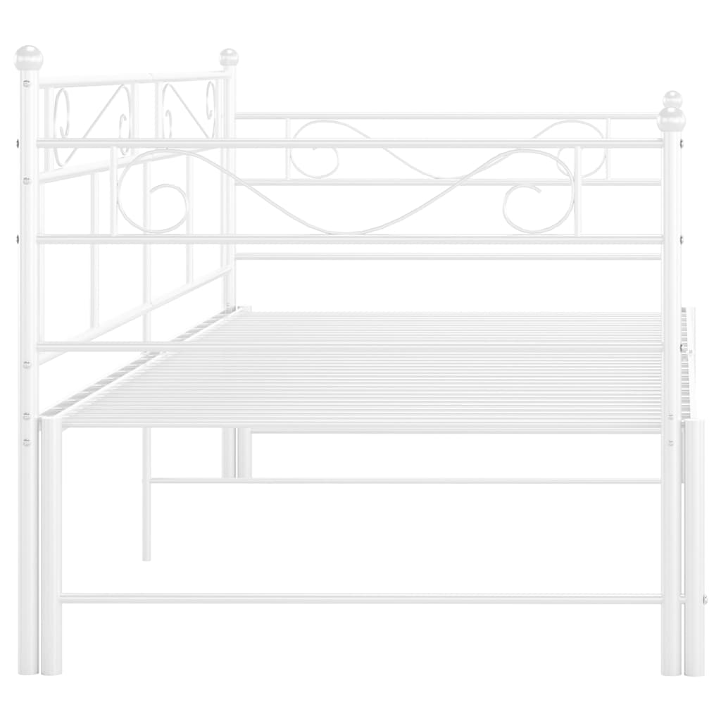 Uttrekkbar Ramme Til Sovesofa Hvit Metall 90X200 Cm