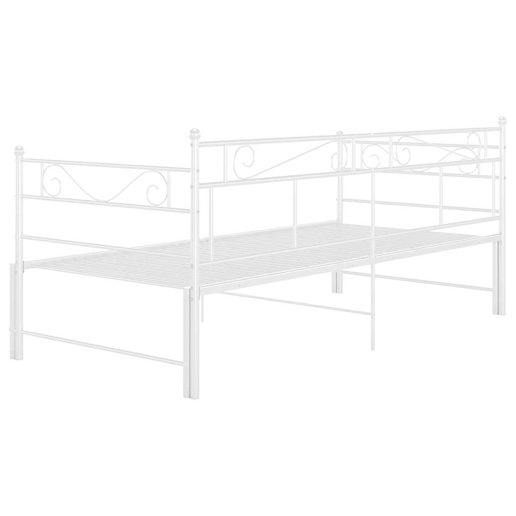 Uttrekkbar Ramme Til Sovesofa Hvit Metall 90X200 Cm