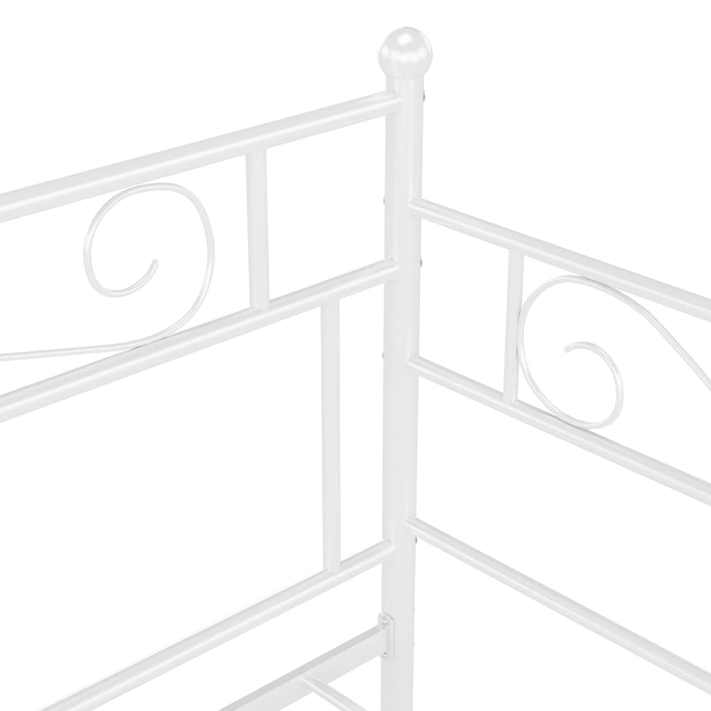 Uttrekkbar Ramme Til Sovesofa Hvit Metall 90X200 Cm
