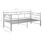Uttrekkbar Ramme Til Sovesofa Grå Metall 90X200 Cm