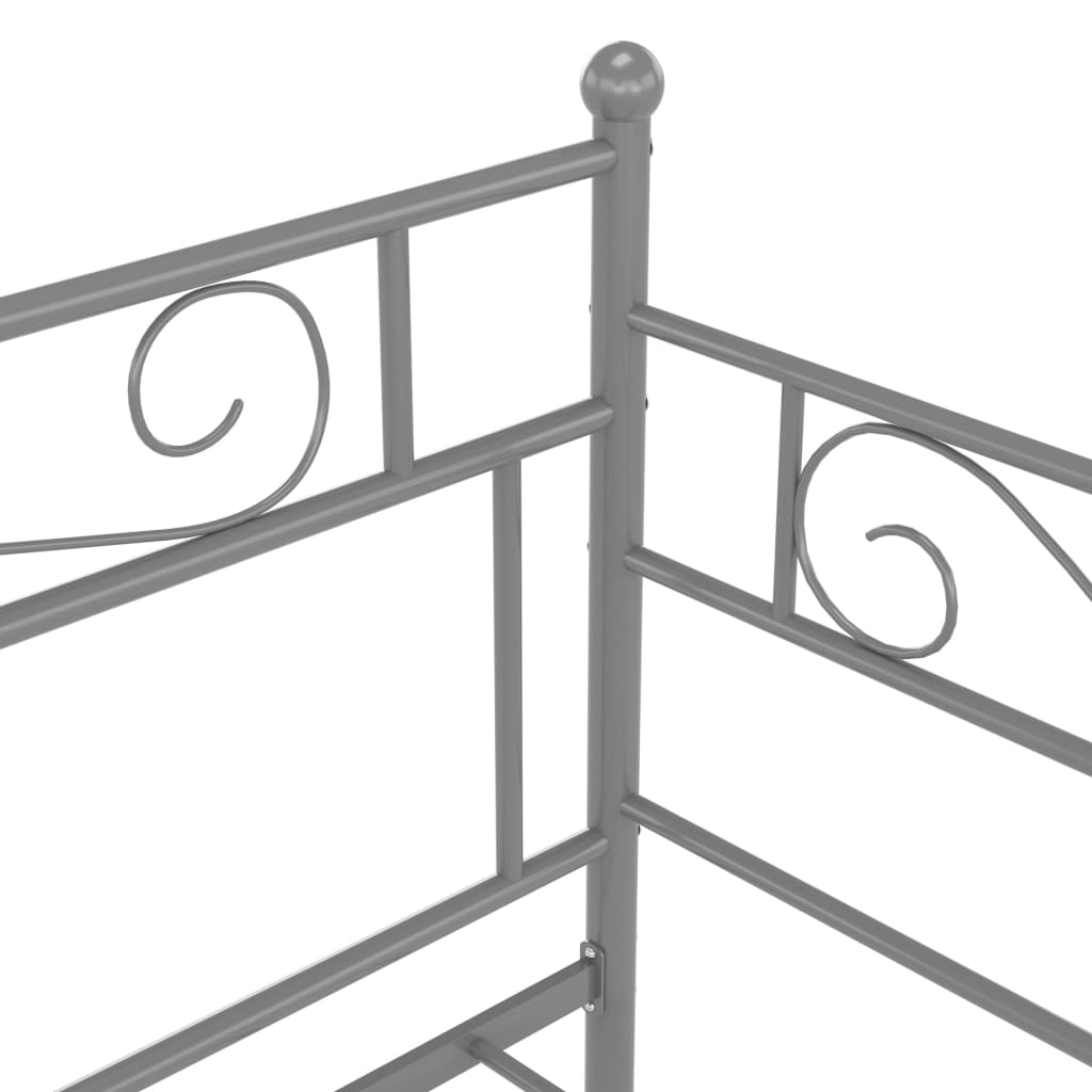 Uttrekkbar Ramme Til Sovesofa Grå Metall 90X200 Cm