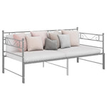 Uttrekkbar Ramme Til Sovesofa Grå Metall 90X200 Cm