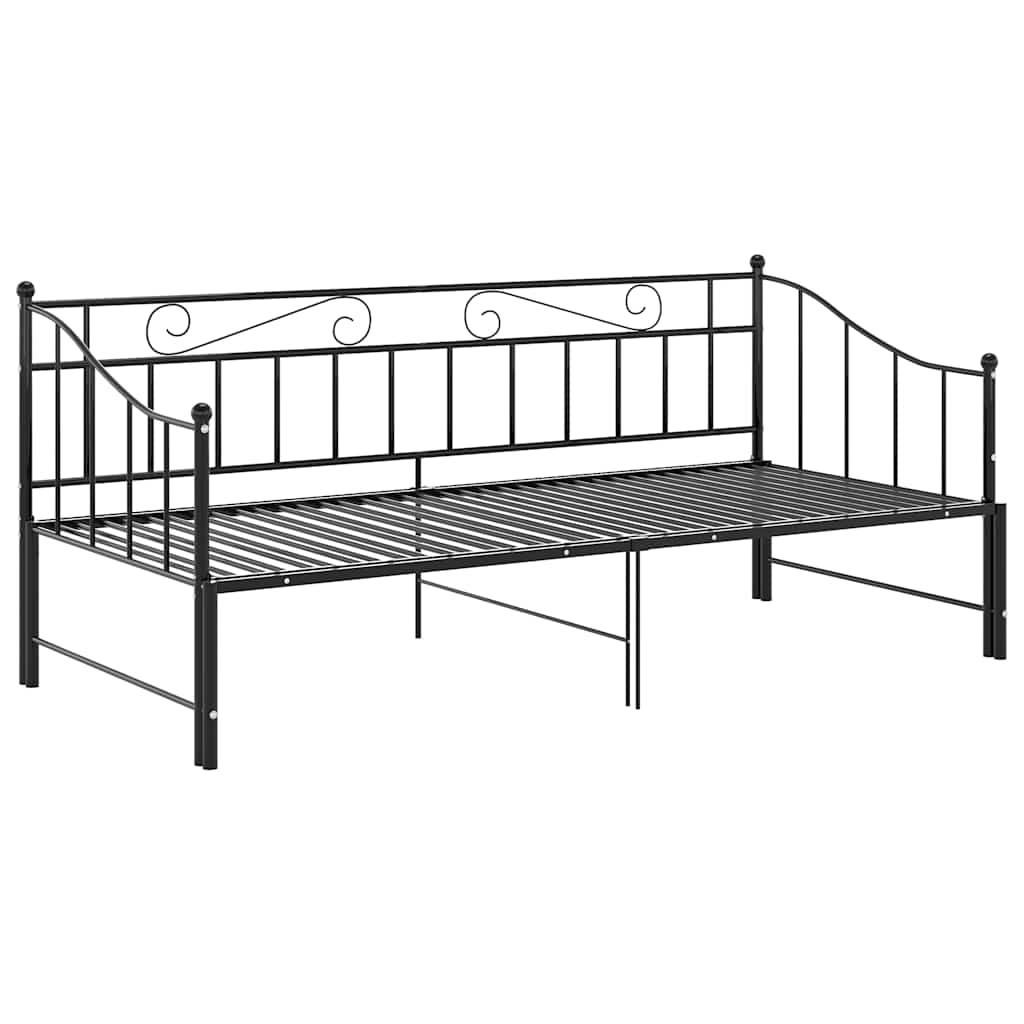Uttrekkbar Ramme Til Sovesofa Svart Metall 90X200 Cm