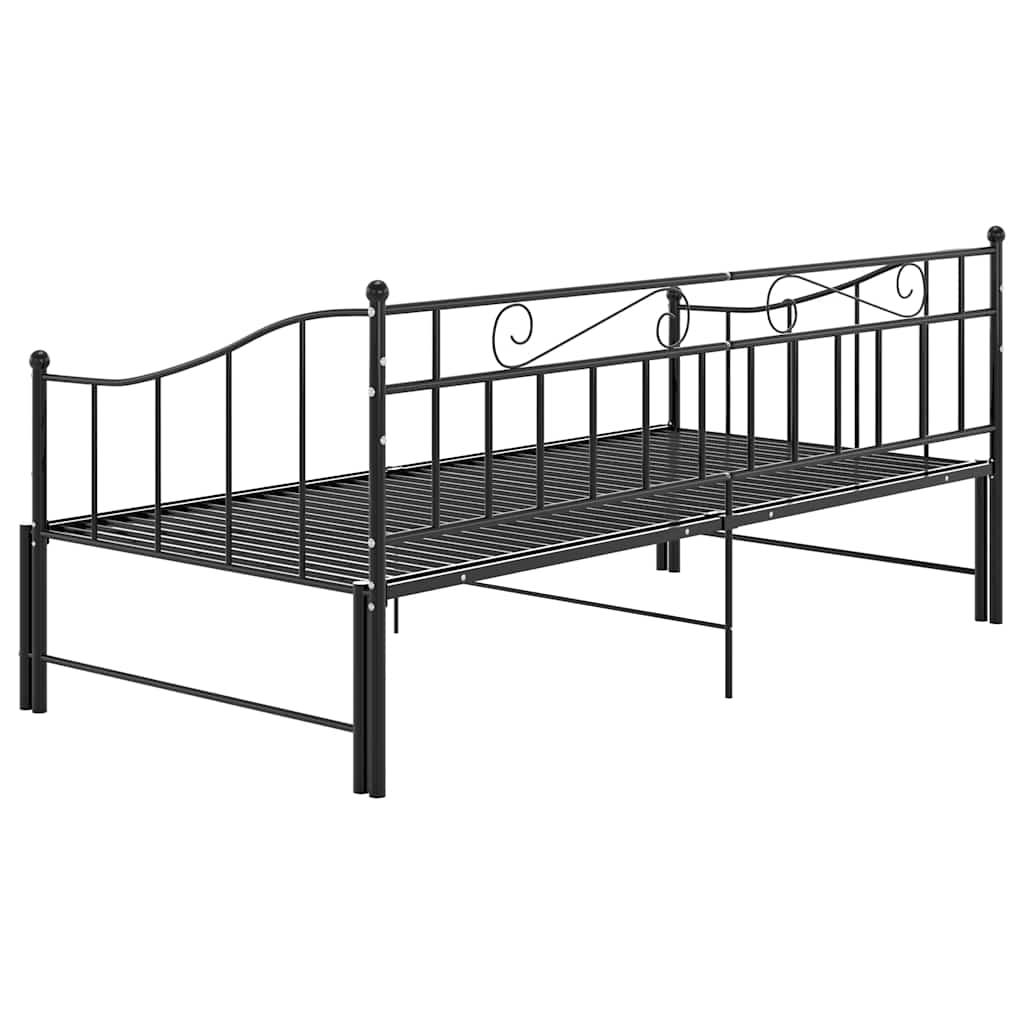 Uttrekkbar Ramme Til Sovesofa Svart Metall 90X200 Cm