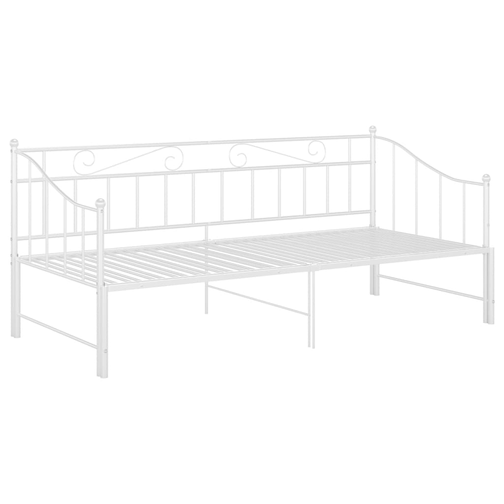 Uttrekkbar Ramme Til Sovesofa Hvit Metall 90X200 Cm