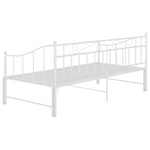 Uttrekkbar Ramme Til Sovesofa Hvit Metall 90X200 Cm
