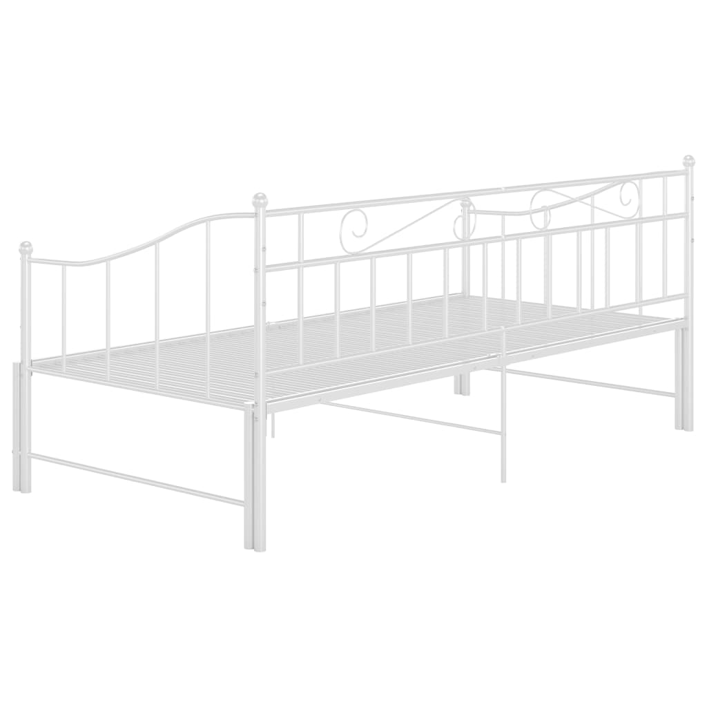 Uttrekkbar Ramme Til Sovesofa Hvit Metall 90X200 Cm