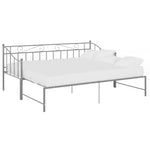 Uttrekkbar Ramme Til Sovesofa Grå Metall 90X200 Cm