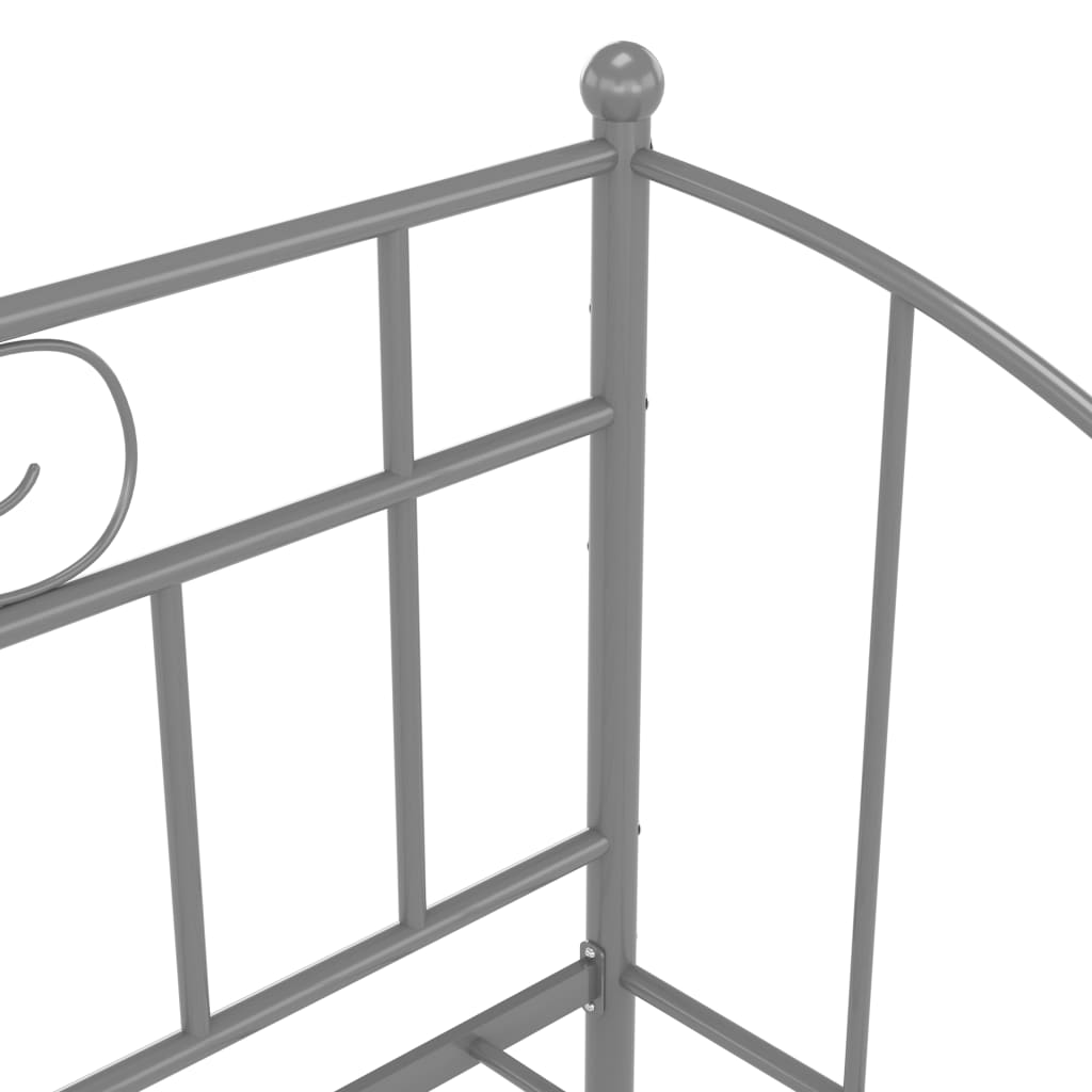 Uttrekkbar Ramme Til Sovesofa Grå Metall 90X200 Cm