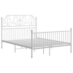 Sengeramme Hvit Metall 140X200 Cm