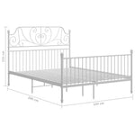 Sengeramme Hvit Metall 140X200 Cm