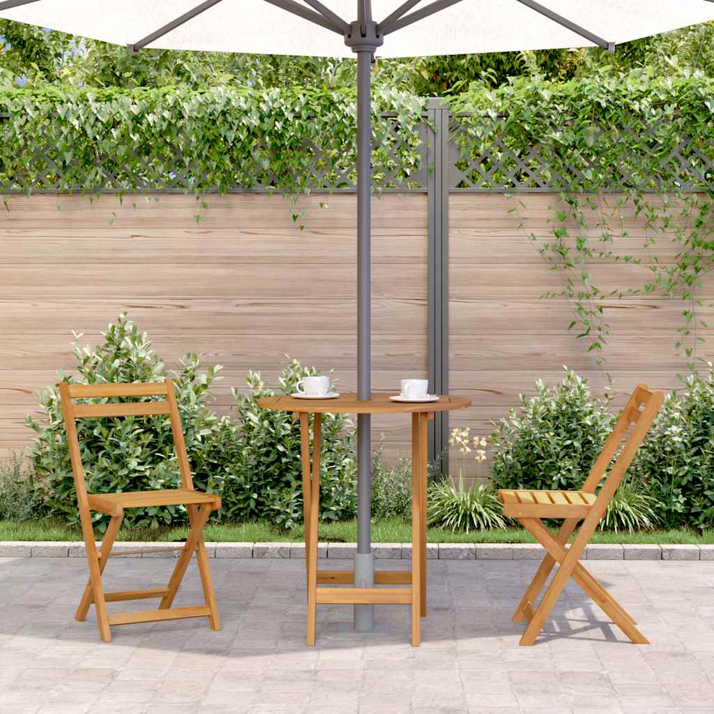 Sammenleggbart Hagebord 70 Cm Heltre Akasie