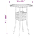 Hagesofagruppe 5 Deler Polyrotting Svart