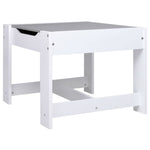 Barnebord Med 2 Stoler Hvit Mdf