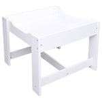 Barnebord Med 2 Stoler Hvit Mdf