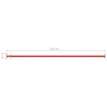 Svingstang 125 Cm Stål Rød