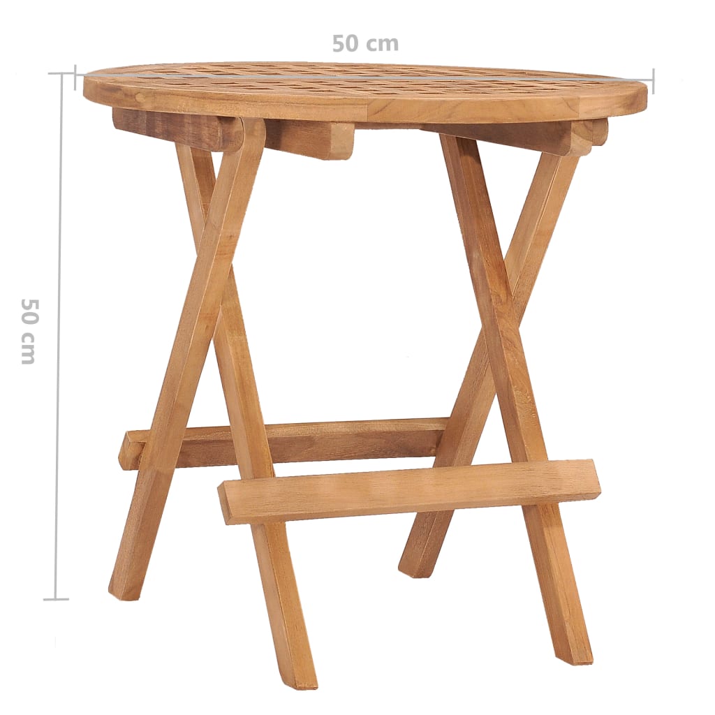 Sammenleggbart Hagebord 50X50X50 Cm Heltre Teak