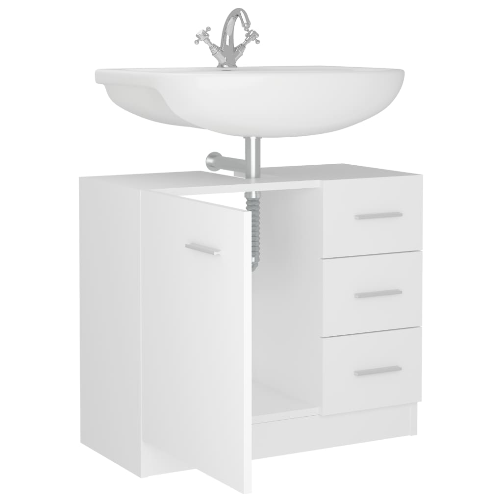 Servantskap Hvit 63X30X54 Cm Sponplate