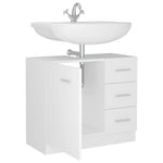Servantskap Hvit 63X30X54 Cm Sponplate