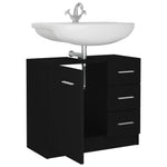 Servantskap Svart 63X30X54 Cm Konstruert Tre