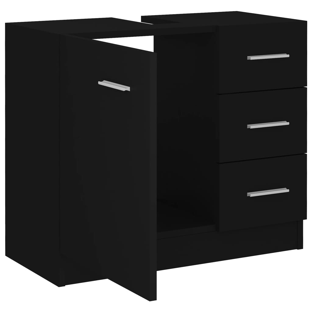 Servantskap Svart 63X30X54 Cm Konstruert Tre